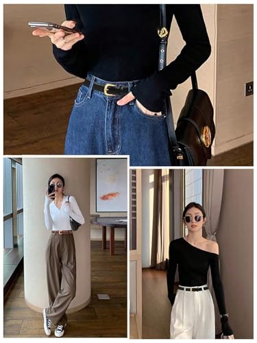 Women's Leather Belt - Genuine Cowhide, Adjustable for Skirts & Jeans3