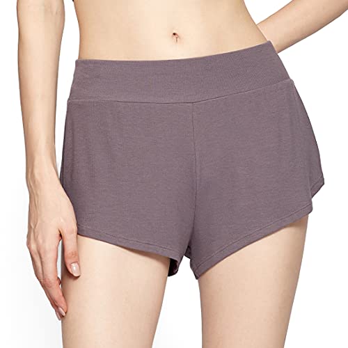 Image of LazyCozy Bamboo Viscose Sleep Shorts for Women, Soft Dolphin Lounge Shorts | Comfy Y2K Micro Mini Pajama Shorts, Lightweight Booty Shorts, Summer Pj Shorts, Knit Workout Shorts
