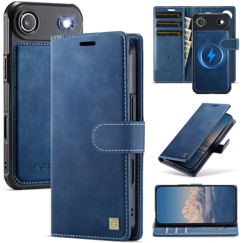 For 2025���f��iPhone Air/iPhone 17Air�P�[�X�蒠�^2in1������ RFID�u���b�NMagsafe�Ή����C�����X�[�d�Ή� ���O�����R�}�O�l�b�g�������U�[�X�^���h�@�\�J�[�h���[�X�}�z�P�[�X�yMYH�z�A�C�t�H���G�A/�A�C�t�H��17