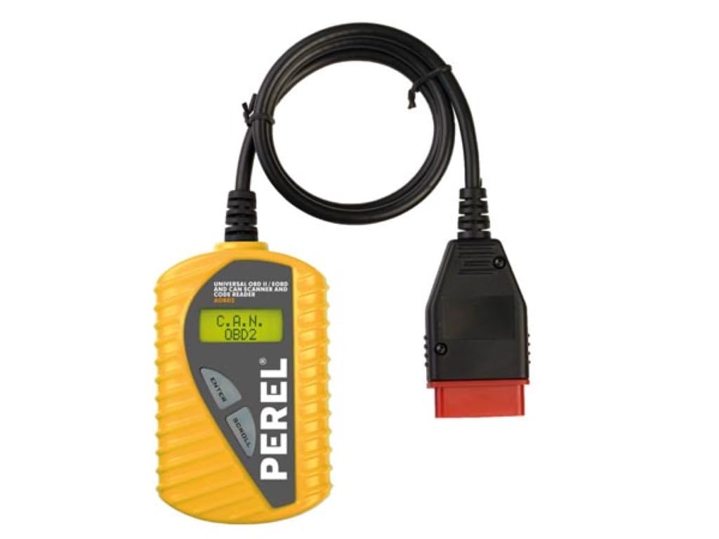Perel Valise de Diagnostic Automobile obd2 OBD II EOBD Can, Valise Diagnostic Auto, Lecteur de Code d’Erreur pour Voiture, Outil de Diagnostic Auto, Scanner avec écran LCD