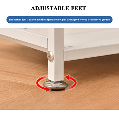 Nizame 6-Shelf Bookcase Industrial Bookshelf With Metal Frame And Wood Storage Shelves, Tall Rustic Multipurpose Bookshelf With Adjustable Feet For Home Office (Color : Gold) #TOP4