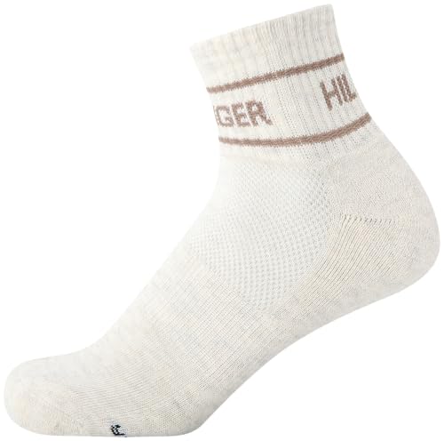 Image of Tommy Hilfiger Womens Quarter Socks - 6 Pack Cotton Blend Cushioned Athletic Ankle Socks for Women for Sports and Running