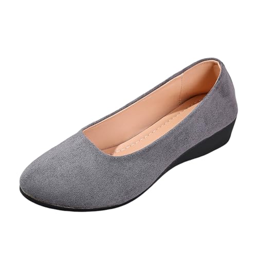 2026 Elegantes zapatos casuales para mujer para uso diario. Cómodo diseño de gamuza con punta cerrada tacón de cuña perfecto para cualquier temporada. Zapatos deportivos para mujer Negro, gris, 39 EU 2026 Elegantes zapatos casuales para mujer para uso diario. Cómodo diseño de gamuza con punta cerrada tacón de cuña perfecto para cualquier temporada. Zapatos deportivos para mujer Negro, gris, 39 EU