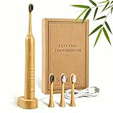 MgcSto Sonic Bamboo Electric Toothbrush for Adults - Rechargeable Electric Toothbrush...