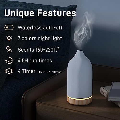 Ceramic Diffuser,Stone Essential Oil Diffuser, Ultrasonic Aromatherapy Diffusers,Essential Oils For Defusers For Home/Bedroom (100Ml). #TOP4