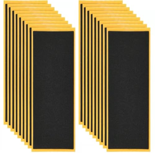 Image of 110mm x 36mm Black Wooden Fingerboard Skateboard Foam Grip Tape Stickers (18)