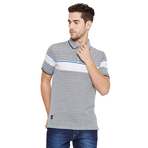 Image of OKANE Men's Cotton Polo Neck Multi-Coloured Tshirt