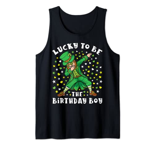 Lucky To Be The Birthday Boy Leprechaun Día de San Patricio Camiseta sin Mangas