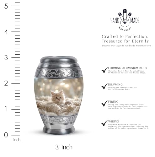 Image of Cat Urns for Human Ashes - Adult Urns for Human Ashes - Memorial Urns for Human Ashes Adult Female & Male - Urns for Ashes Adult Female & Male - Burial Urns - Small Cremation Urn (3inch,1Pc)
