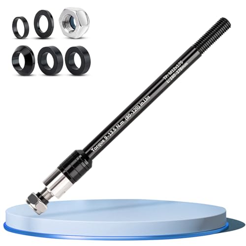 Znamhee Thru Axle Bicycle Trailer, M12 160-178 mm Thru Axle with Bicycle Axle Adapter, Bicycle Trailer Coupler, Bicycle Thru Axle Adapter for Trailer Towing Hitch (M12 x 1.75)