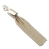 MAHAVIMOKSA 10 borlas de metal de 4 pulgadas de largo para manualidades, bolsos, llaveros, joyería (oro claro)