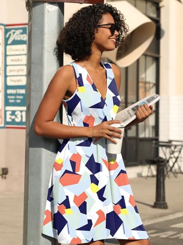 Image of CATHY 2026 Womens Casual Dress Summer Sleeveless Dresses V Neck Wrap Sexy Sundress with Pockets S-2XL