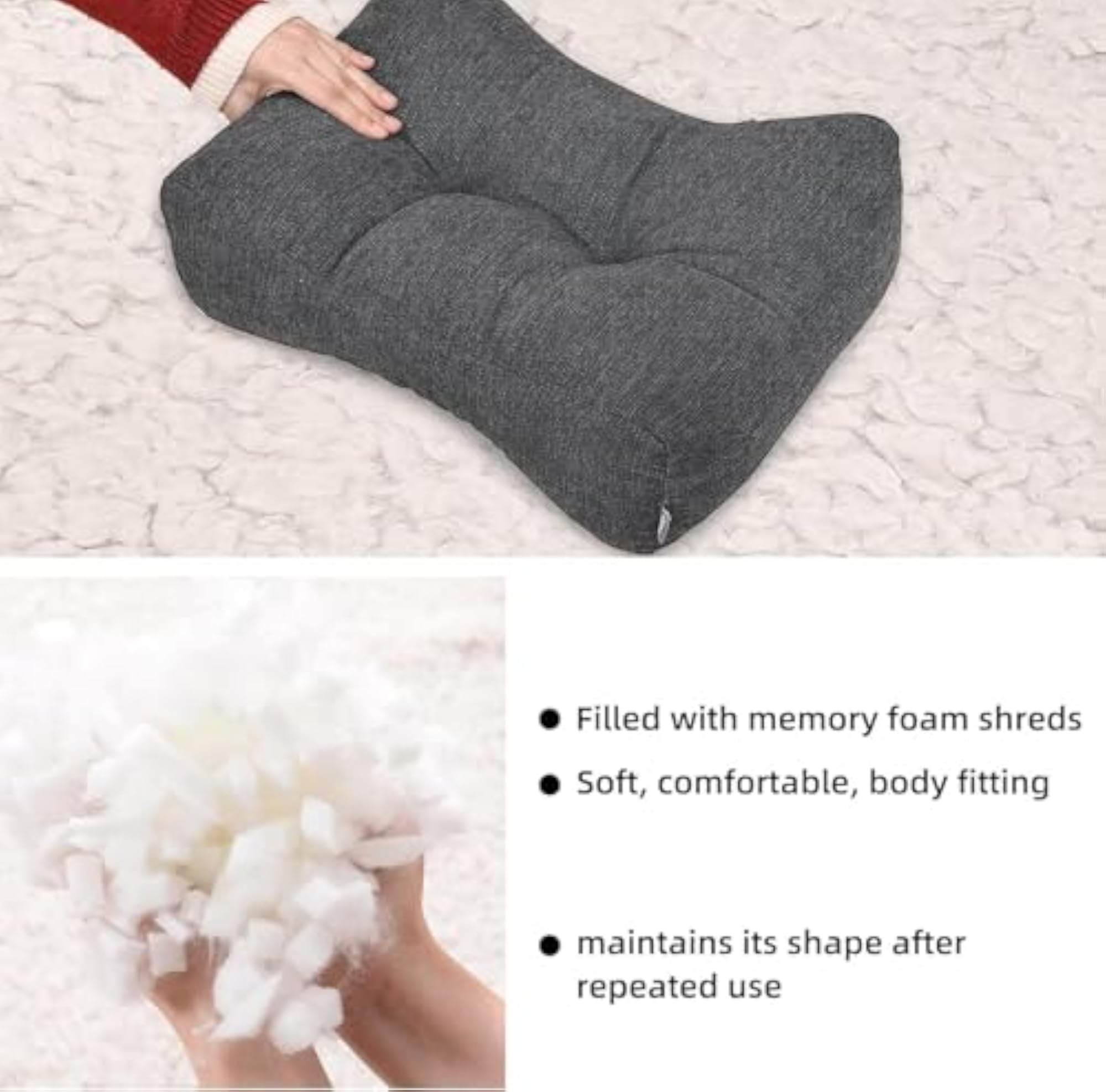 Lumbar Support Pillow for Office Chair, Memory Foam Back Support