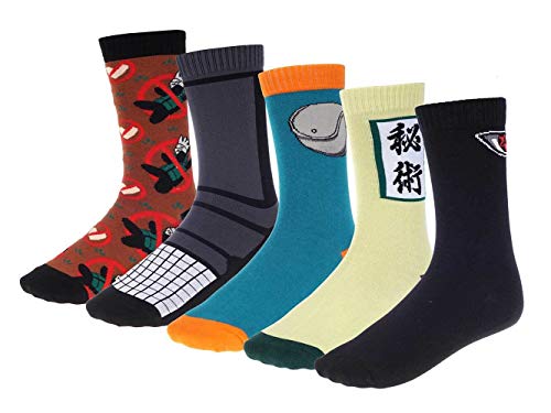 CoolChange Set de calcetines para los fans de Ninja con diferentes motivos | 5 pares en una caja de...