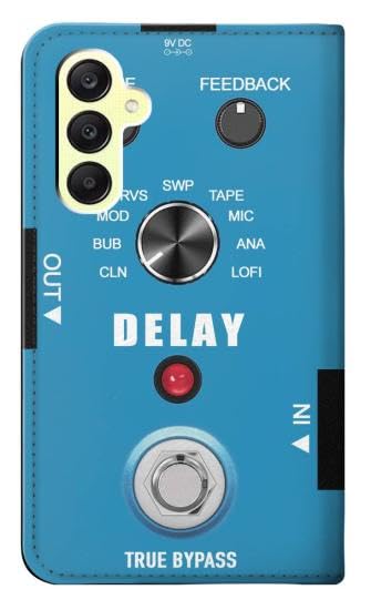 RW3962 Guitar Analog Delay Graphic PU Leather Flip Case Cover for Samsung Galaxy A25 5G