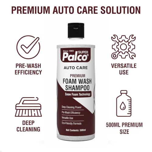 Image of PALCO Premium Foam Wash Car Shampoo 500ml, pH Neutral Snow Foam Shampoo