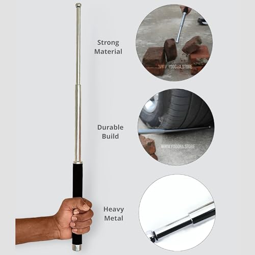 Image of Wissel Self Defence Stick | Extendable Safety Stick for Men and Women | Camping with Comfortable Grip | Anti Slip | Foldable (Pack of 1)