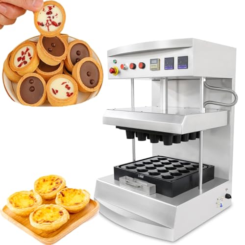 Automatic Egg Tart Maker Machine, High Capacity 1500Pcs/H, Adjustable Temperature for Perfect Baking, Stainless Steel Design for Ice Cream Cone and Cup Cake Production