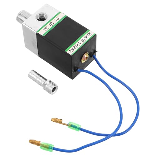 ULTECHNOVO Válvula Solenoide Eléctrica para Bocina de Camión y Tren 12v/24v, Solenoide de Flujo Resistente para Sistemas Neumáticos Industriales, Control de Bocinas Vehículos Pesados
