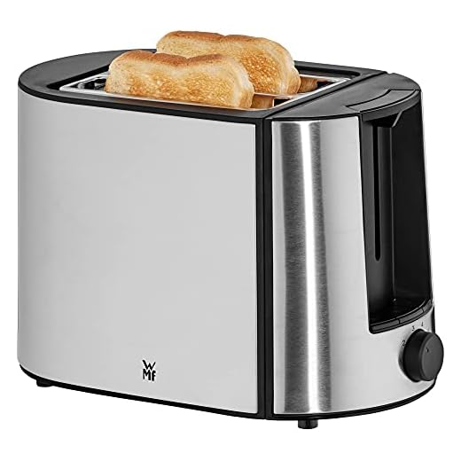 WMF Bueno Pro tostadora de doble ranura con accesorio para panecillos, 2 rebanadas, 6 niveles de dorado, 870 W, acero inoxidable mate