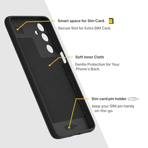 Image of Pikkme Back Cover for Samsung Galaxy M16 5G Camera Protection 3D Hexa Cube Design Silicone Protective Bumper Case (Black)