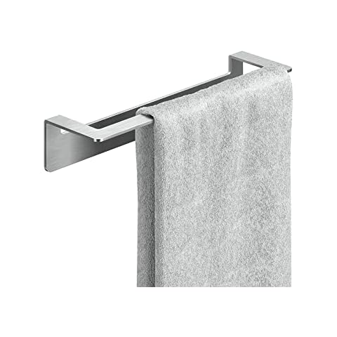 WEISSENSTEIN Self Adhesive Towel Rail - 3M VHB Industrial Strength - 100% Stainless Steel - 30cm - Silver Cover