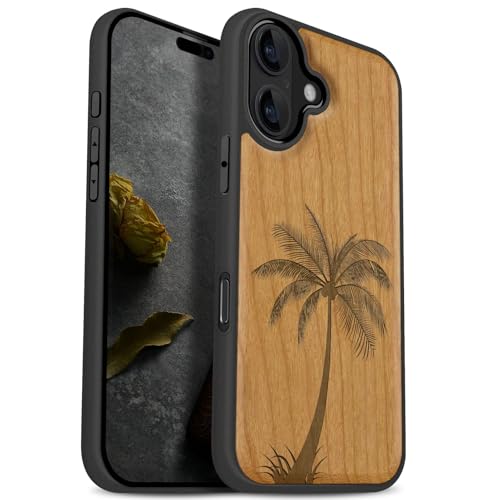 Coque Bois iPhone 17 Magsafe Carveit étui de protection antichoc en bois de cerisier