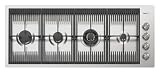 Piano Cottura 4 fuochi a Gas da 111 cm Piano Inox Spazzolato