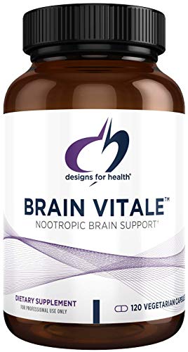 Designs for Health Brain Vitale with Cognizin Citicoline - Nootropic Supplement to Help Support Cognition, Mood + Memory with GPC Choline, Ginkgo + Acetyl L Carnitine HCL (120 Capsules)