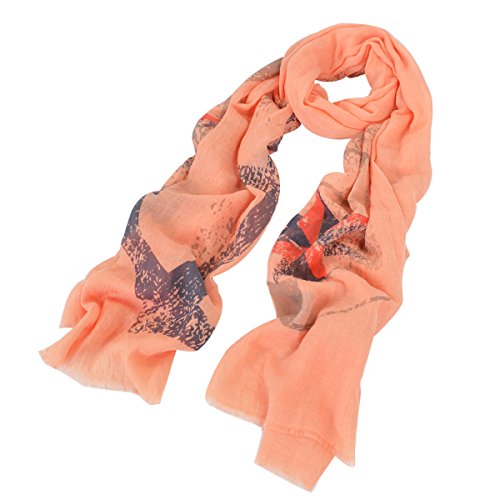 Elegant Vintage Anchor & Compass Print Frayed End Scarf Wrap - Diff Colors Avail2