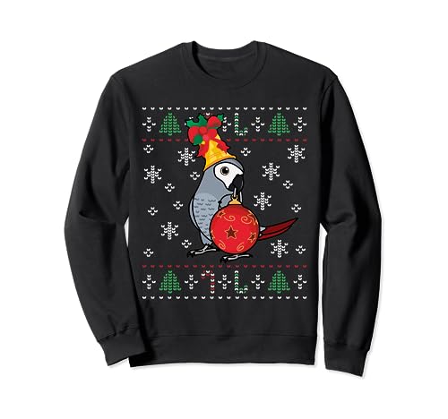Perroquet gris africain I Moche Noël Sweatshirt