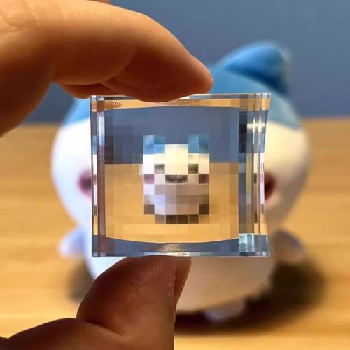 Filtre en Verre Pixel Créatif pour Photographie, Cube en Verre Optique Portable avec Porte-Clés, Accessoire de Photo Amusant pour Adultes, Effet Viral TikTok pour Téléphone & Appareil Photo – vue 4