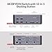 AV Access 8K DisplayPort KVM Switch 2 PC 3 Monitors, with 6 DP Cables, Triple Monitor 8K@60Hz 4K@165Hz 1080P@240Hz, USB 3.0 Hub, LAN, Audio, SD Card All-Aluminum, 12-in-1 Dock for Home Gaming
