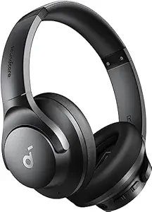 soundcore by Anker Q20i Wireless Bluetooth Over-Ear Headphones with Hybrid Active Noise Cancelling, 40h Playtime in ANC Mode, Hi-Res Audio, Deep Bass, Personalization via App (Black)