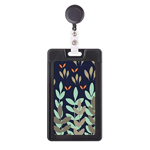 Porte-badge rétractable style feuilles et nature idéal pour le personnel soignant