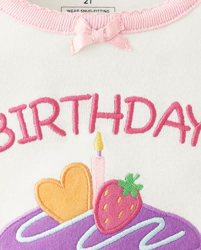 Gymboree Unisex Kid's and Toddler Birthday Gymmie Short Sleeve Top and Pant Cotton 2-Piece Pajama Sets3