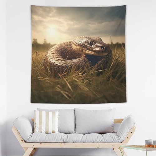 Tapisserie murale serpent en tissu léger pour poster mural esthétique