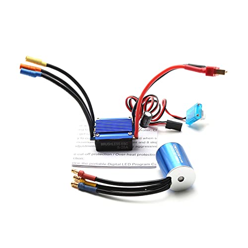 Moteur sans balais 2435 LAURAG 4800 KV et ESC 25A pour voiture RC HSP