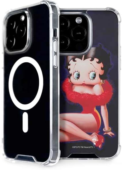 Skinit Phone Case Compatible with MagSafe iPhone 15 Pro - Officially Licensed Betty Boop Red Dress Design