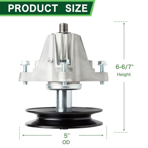 TENGMUJX 50\" Deck Spindle Replaces 618-06980 918-06980 Compatible with Cub Cadet MTD Troy-Bilt XT1-GT50 S50 XT1-ST54 RZT-S50 RZT-L50 14A7A3ZQ099 17ARCBDQ099