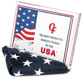 Advantus Products - Advantus - All-Weather Outdoor U.S. Flag, 100% Heavyweight Nylon, 3 ft. x 5 ft. - Sold As 1 Each - All-weather flag made of 100% heavyweight nylon. - Sewn stripes and embroidered stars. - White canvas heading is fitted with brass grommets. - Made in U.S.A. -