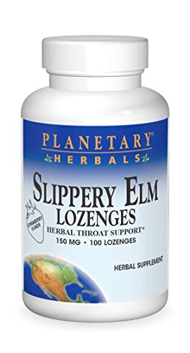 Planetary Herbals Slippery Elm Strawberry Lozenges Herbal Throat Support 100 Lozenge