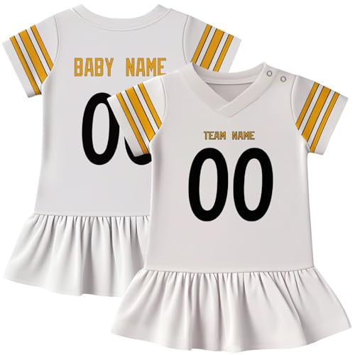 Image of KREDE Baby Clothes Unisex Bodysuit Jersey Style Custom Name Number for Baby Boys