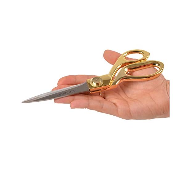 Westcott 17196 Schere aus gebogenem Edelstahl, goldfarben, 20,3 cm – Bild 6