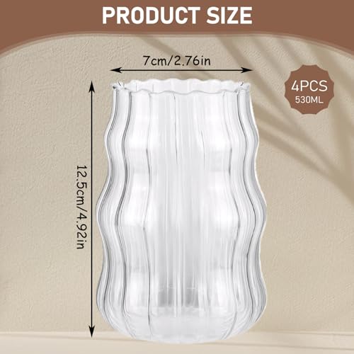Tasse esthétique transparente pour café glacé et lait de boisson