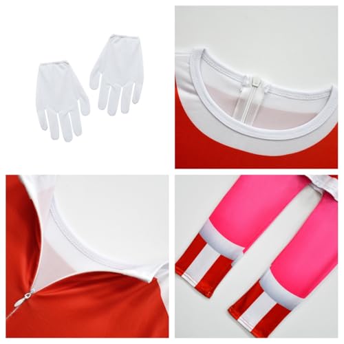 Girls Birthday Red Pattern Printed Long Sleeve Casual Party Dress Kids Winter Holiday Outfits3