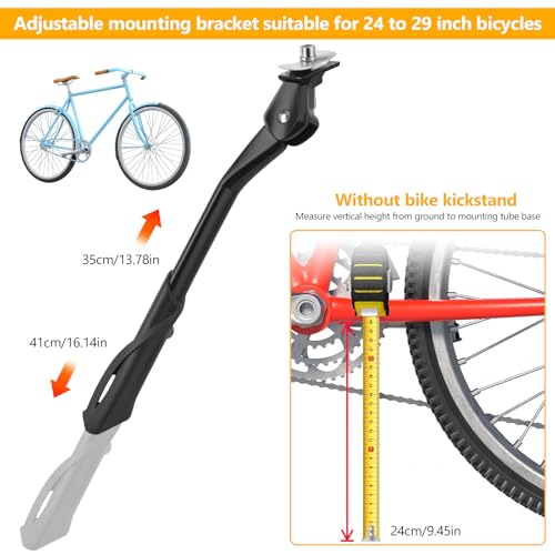 WangLaoWu Fahrradständer 24-29 Zoll, Fahrradständer Mittelständer, Höhenverstellbarer Universal Seitenständer Unterstützung Fahrrad Ständer für Montainbike Ebike Rennrad