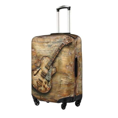 Nice Guitar Print Suitcase Protector Dust-Proof Case Men Women Travel Fits 18-32 Inch Luggage2