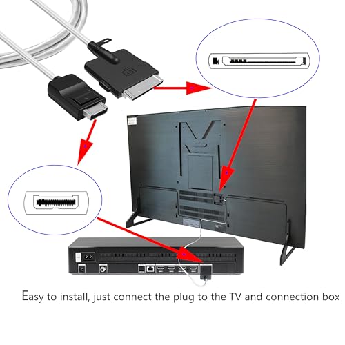 One Invisible Connection Cable BN39-02688A for TV Neo QLED 8K Smart TV Model QN95A, QN700A, QN800A, QN900A, 8FT (2.5M), Silver, NOT fit TV Frame TV