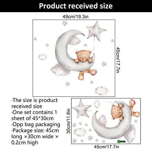 Vinilos decorativos oso caricatura para pared miniatura 7